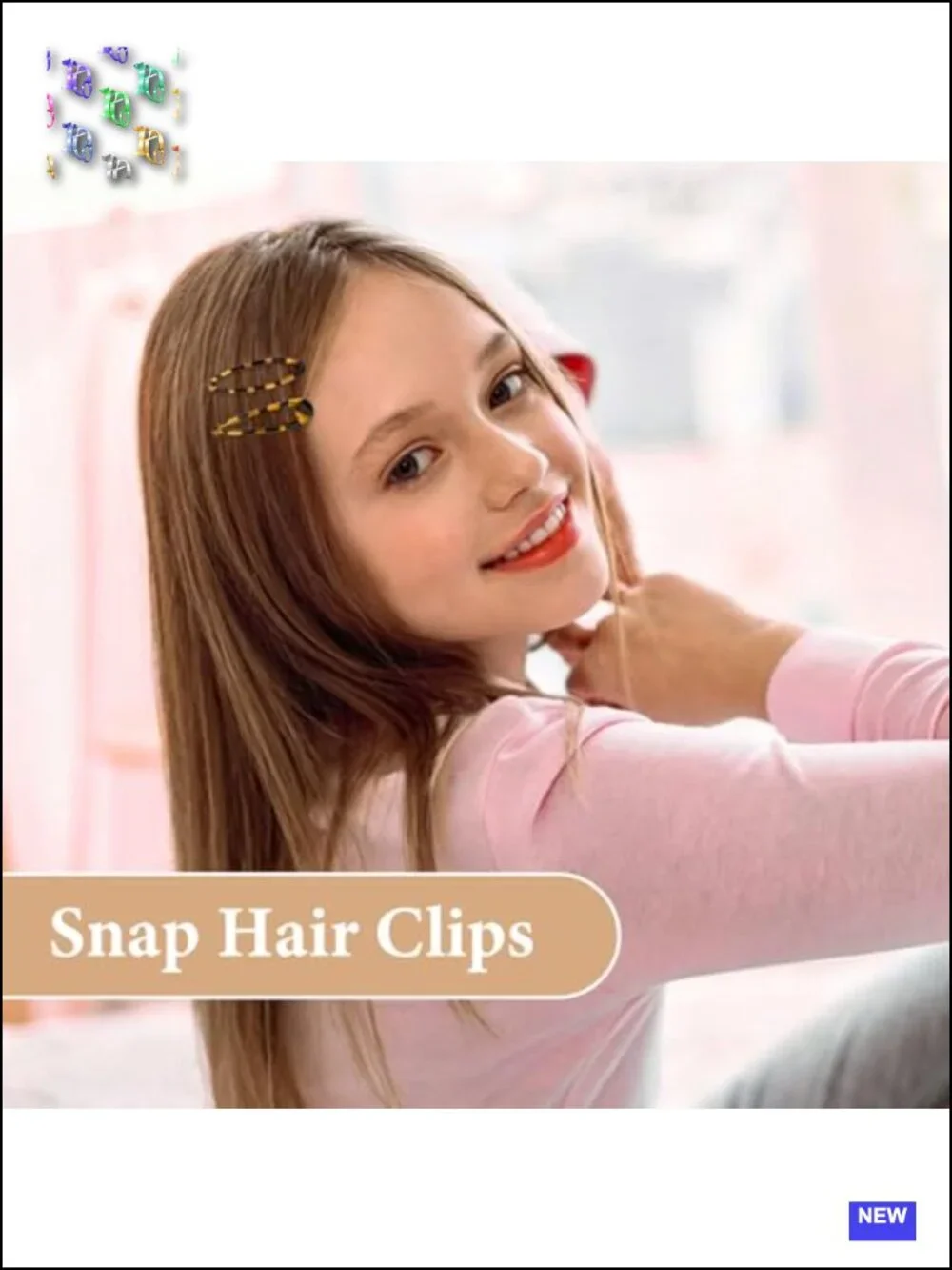 20 Pcs Tortoiseshell Snap Hair Clips, Teardrop Oval Barrettes, Non-Slip Hollow